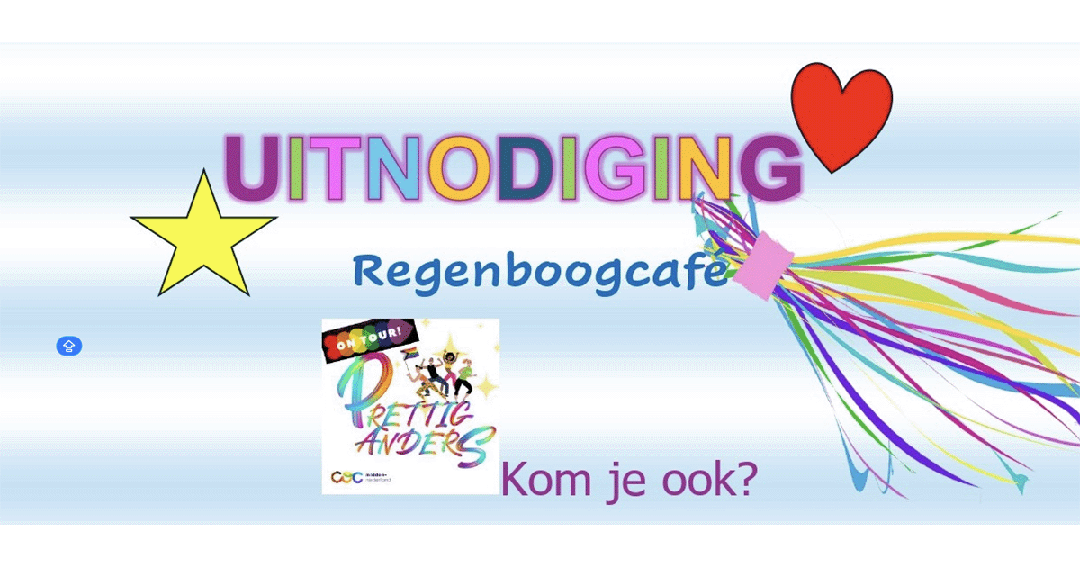 Uitnodiging regenboogcafé